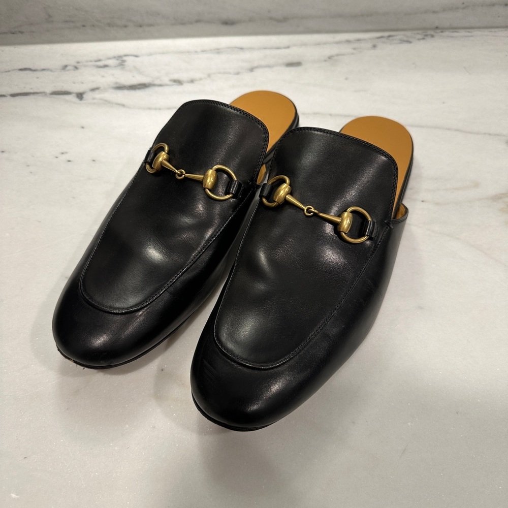 Men’s Black Gucci Mules (Size 10)